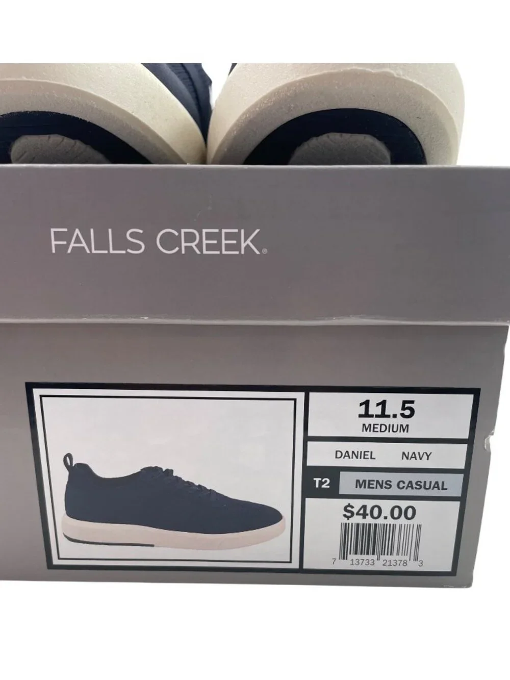 Falls Creek Daniel Mens Size 11.5 M Navy Blue Casual Shoes Sneakers